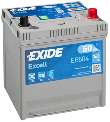 Autobatéria EXIDE Excell 50Ah, 12V, EB504 (EB504)